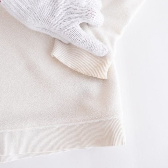 Vintage Cream Crewneck with  Floral Design Long Sleeve Sweater Grandmacore - Picture 10 of 10